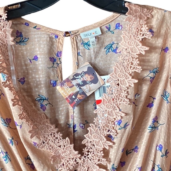 Self Esteem NWT Macy’s Blouse Top Shirt NWT Rose Color Lace New Condition! - Picture 10 of 10